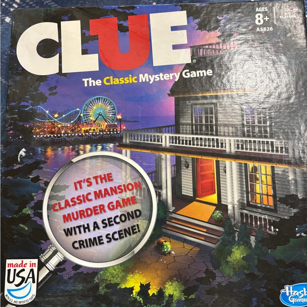 Clue The Classic Mystery Game Hasboro 2013 2 Sided Board